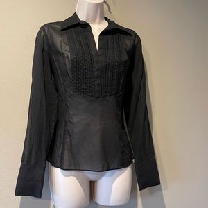 Vince Long Sleeved Tuxedo Blouse XS